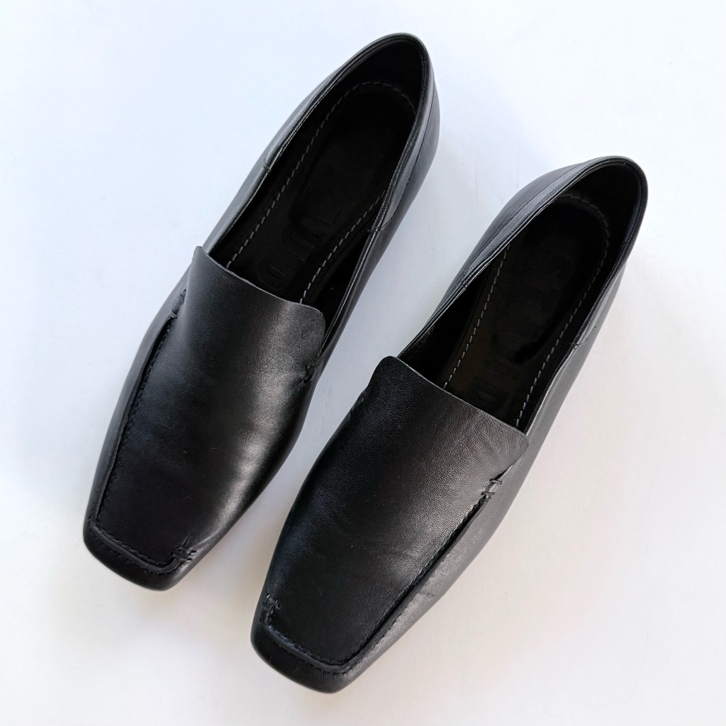 Staud Becks Leather Loafers In Black 37.5